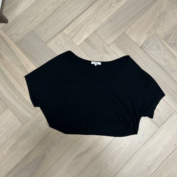 EUC Joah Brown Slouchy Crop Tee (in *black*) - Picture 2 of 2